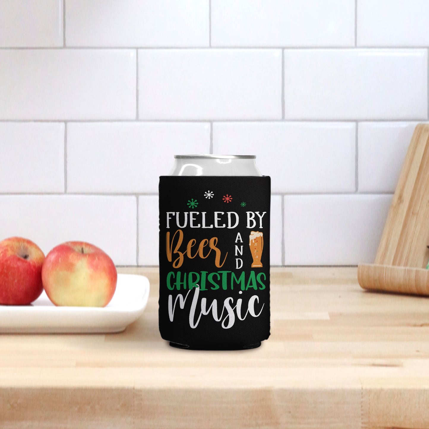 Fueled by Beer & Christmas Music Can Cooler