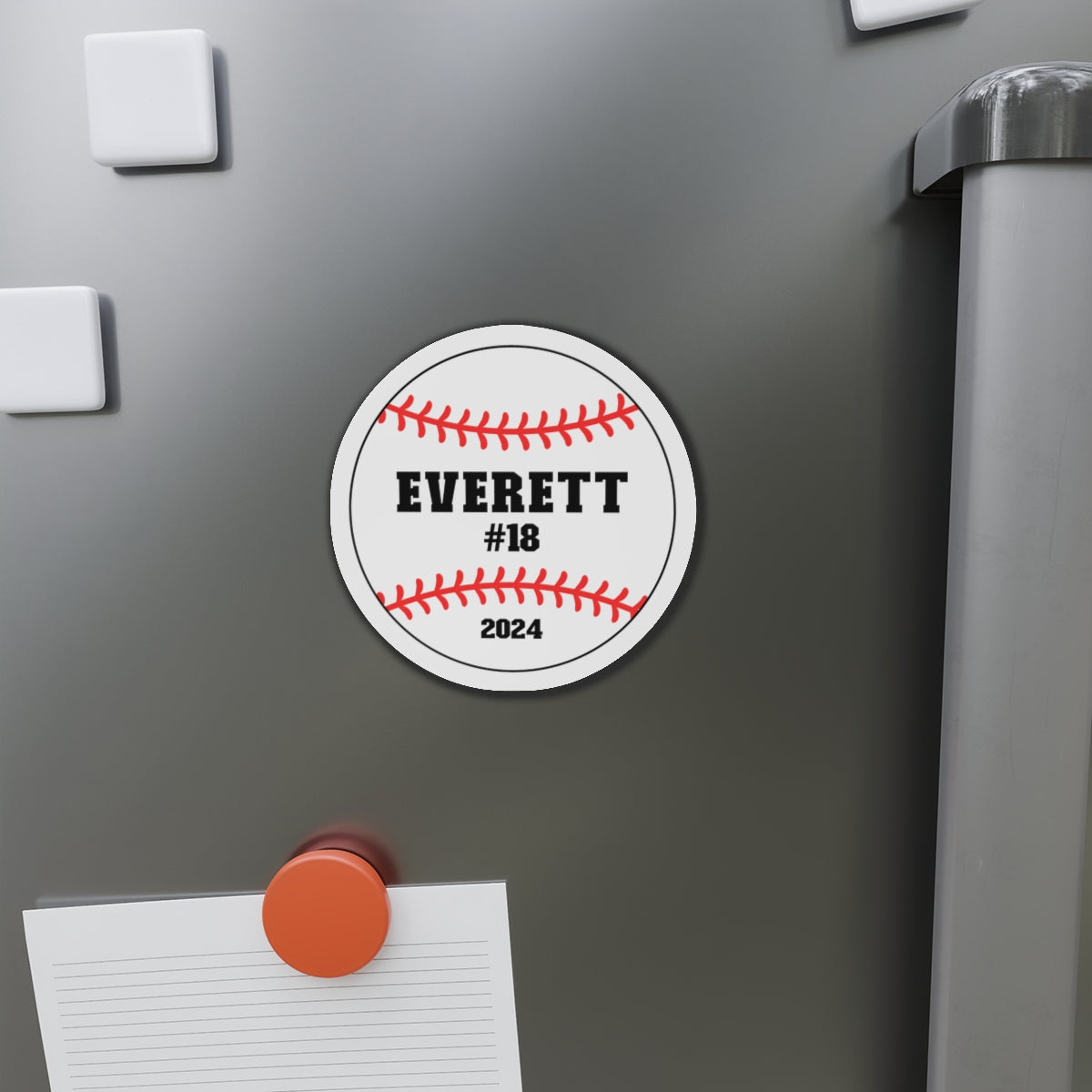 Personalized Baseball Die-Cut Magnet