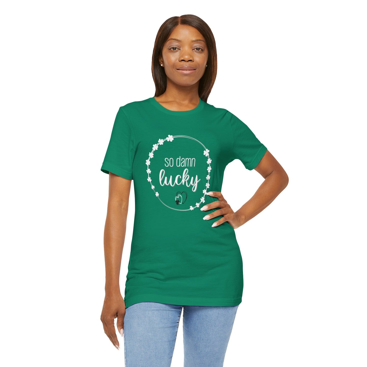 So Damn Lucky Shamrock Tee