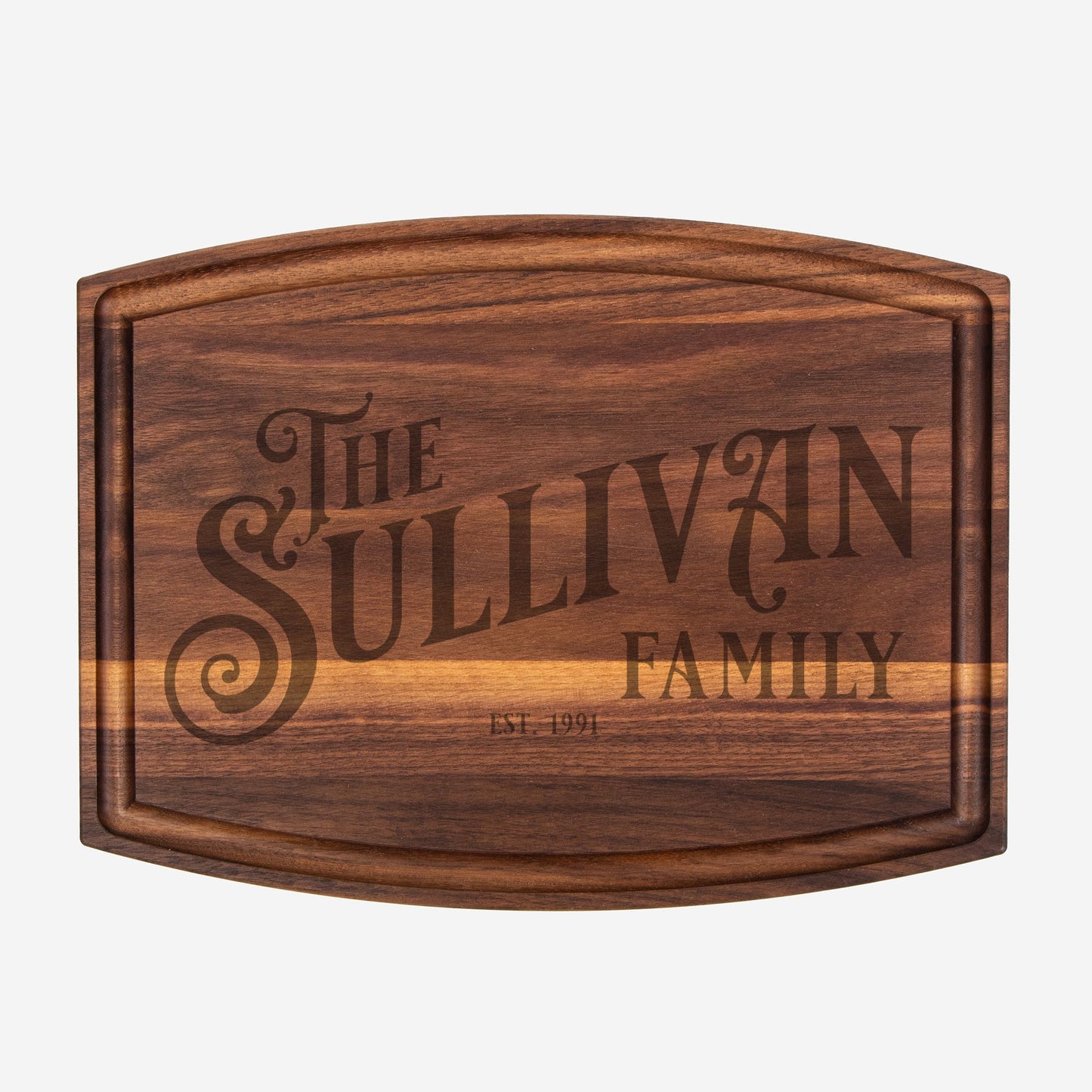 Personalized Arched Wood Cutting Board