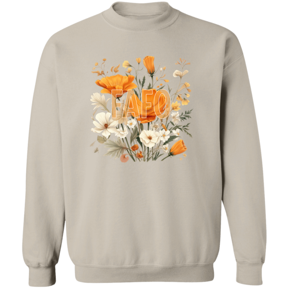 FAFO Floral Crewneck Pullover Sweatshirt