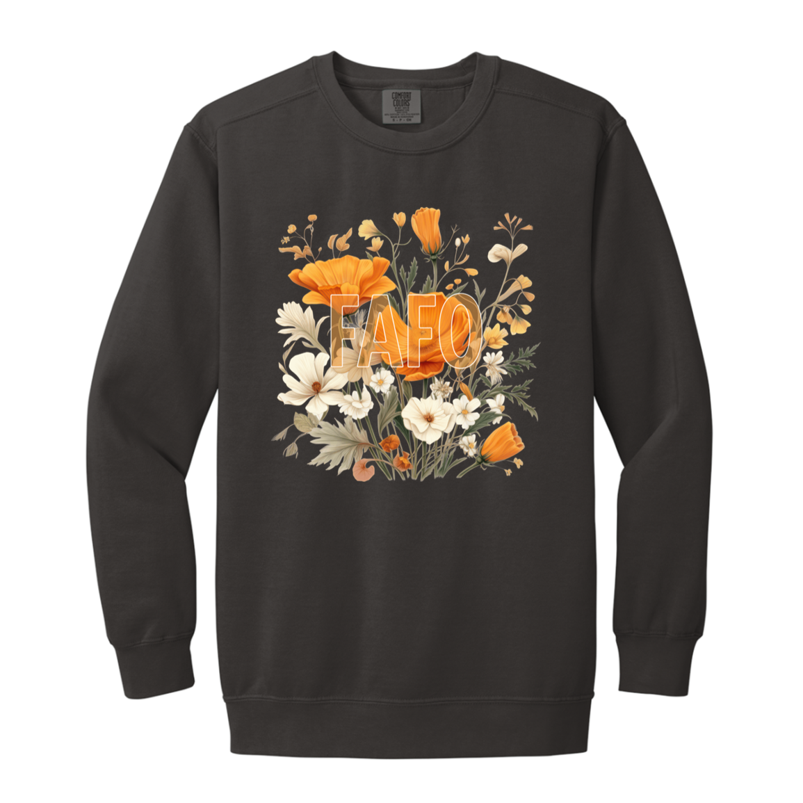FAFO Floral Garment-Dyed Crewneck Sweatshirt