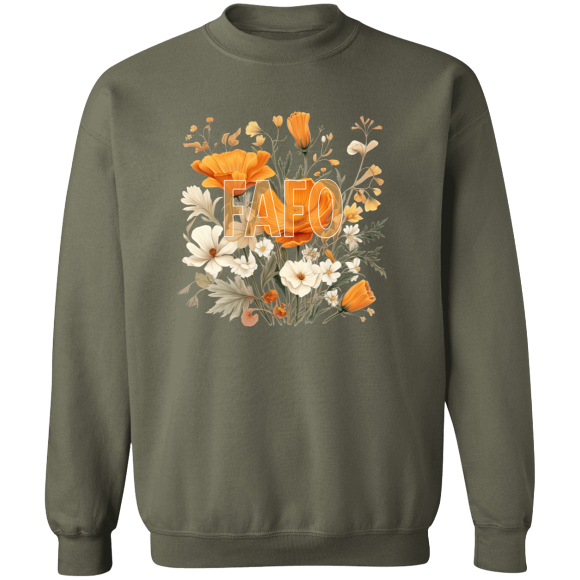 FAFO Floral Crewneck Pullover Sweatshirt