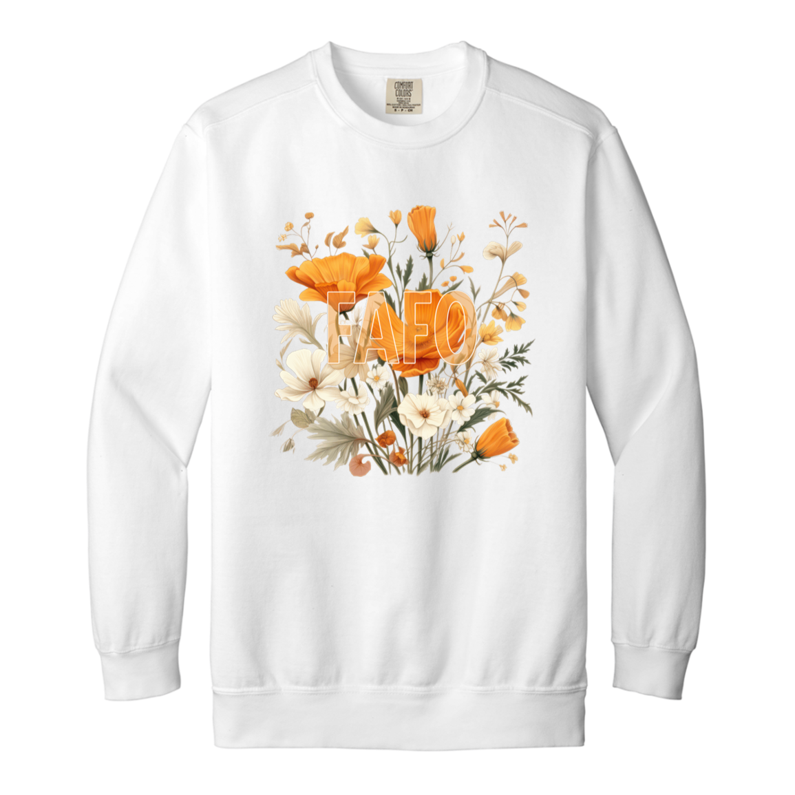 FAFO Floral Garment-Dyed Crewneck Sweatshirt