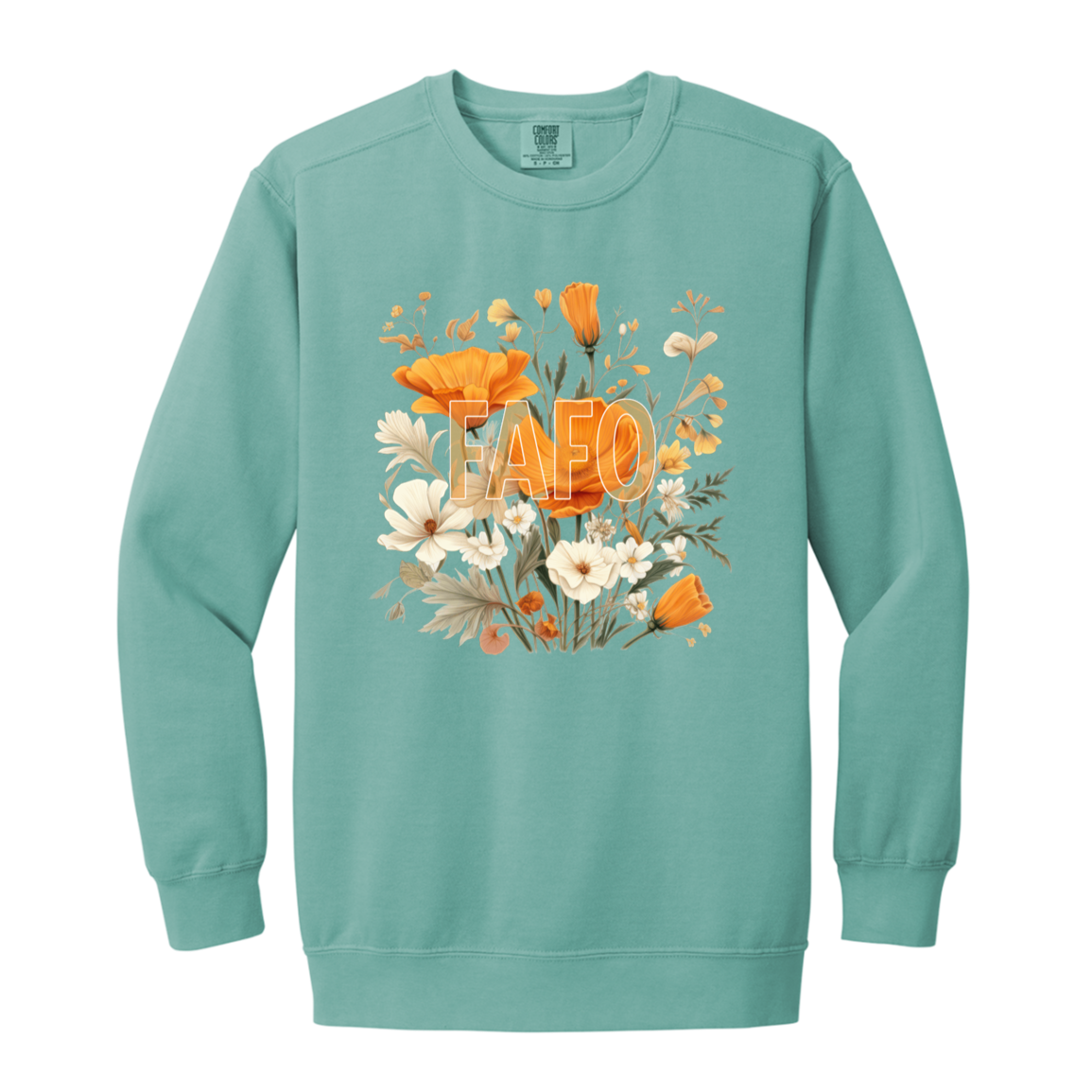 FAFO Floral Garment-Dyed Crewneck Sweatshirt