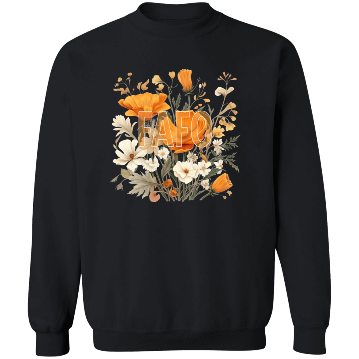 FAFO Floral Crewneck Pullover Sweatshirt