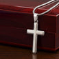 Engraved Cross Personalized Necklace with Christmas Message Card