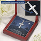Engraved Cross Personalized Necklace with Christmas Message Card