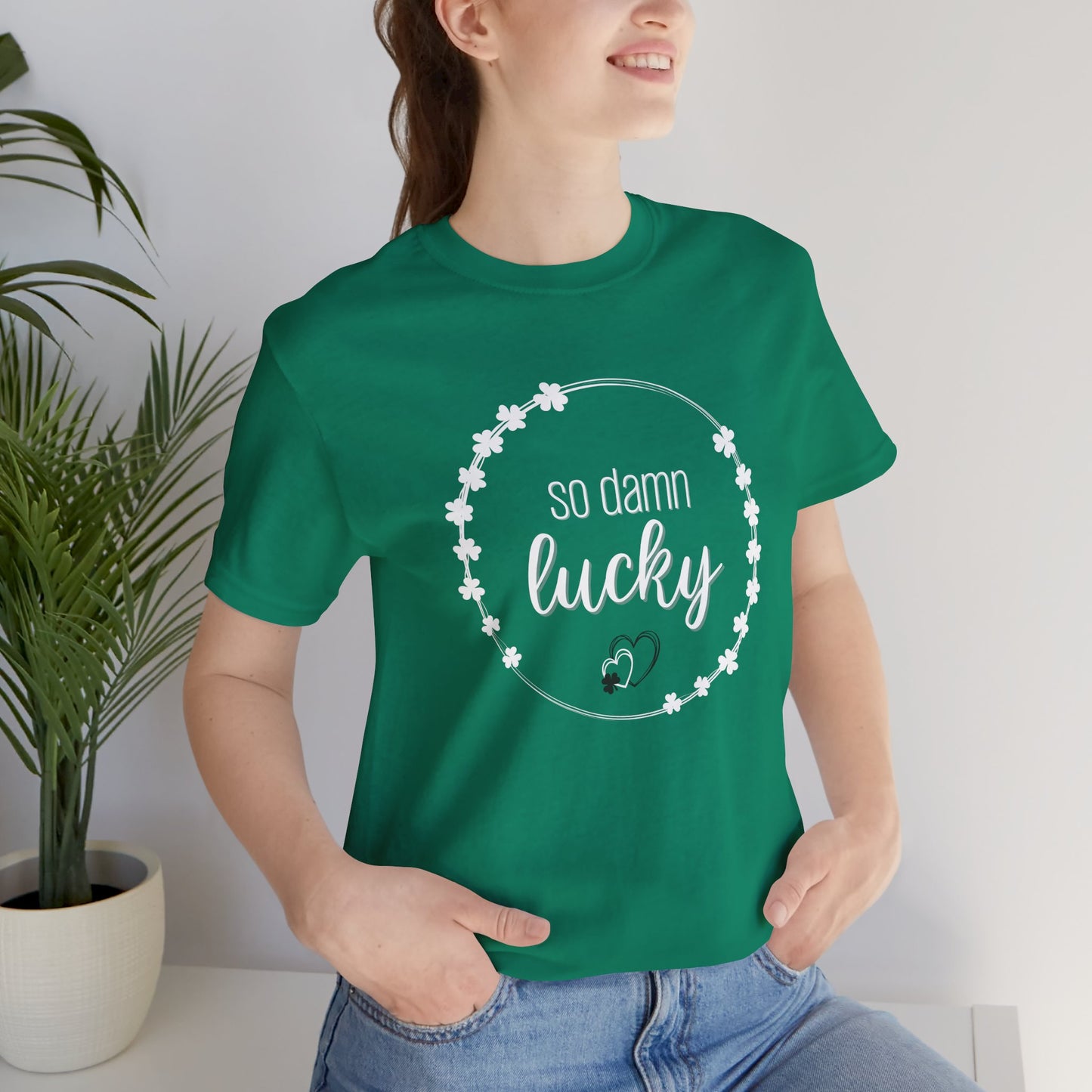 So Damn Lucky Shamrock Tee