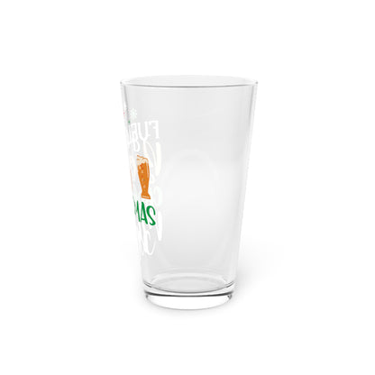 Fueled by Beer and Christmas Music Pint Glass, 16oz