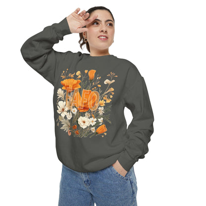 FAFO Floral Garment-Dyed Crewneck Sweatshirt