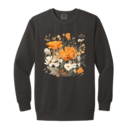 FAFO Floral Garment-Dyed Crewneck Sweatshirt